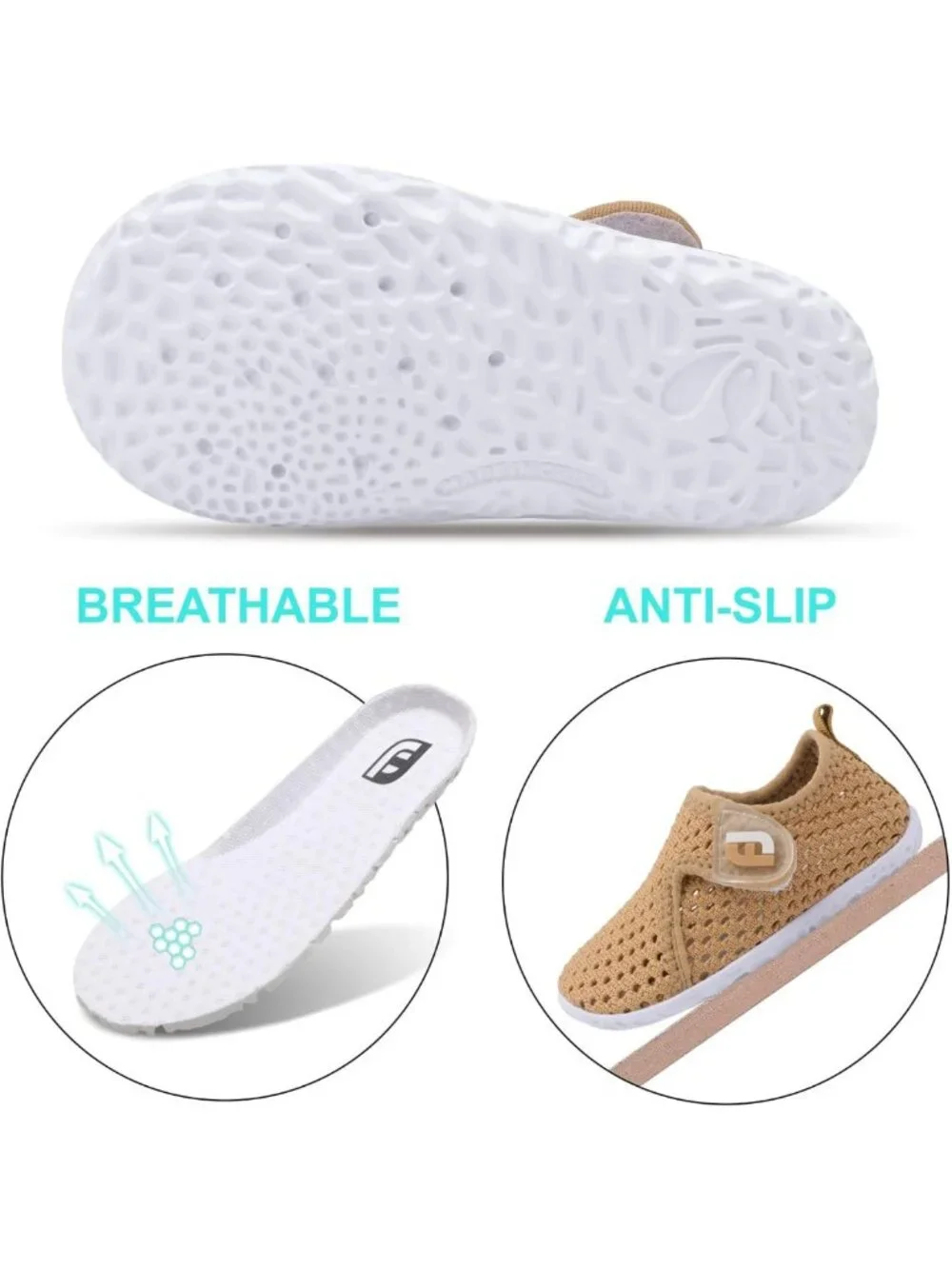 Breathable Baby Toddler Water Shoes for Boys & Girls - Lightweight Sandals for